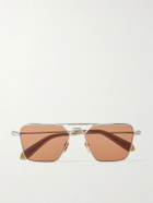 Jacques Marie Mage - Nick Fouquet Nellcôte Square Frame Metal Sunglasses