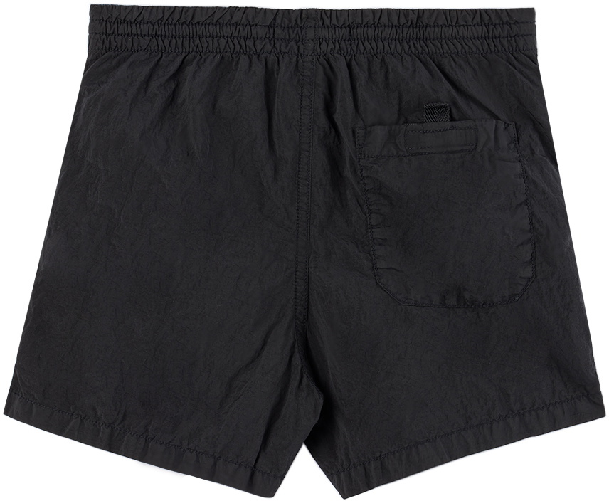 Stone Island Junior Kids Black Patch Swim Shorts