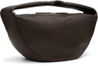 BY FAR Taupe Maxi Cush Washed Leather Shoulder Bag