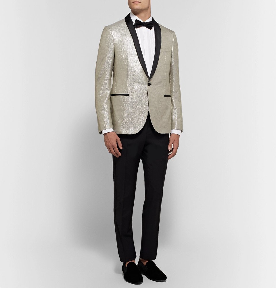 Lanvin - White Slim-Fit Bib-Front Satin-Trimmed Cotton-Poplin Tuxedo Shirt - Men - White
