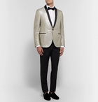 Lanvin - White Slim-Fit Bib-Front Satin-Trimmed Cotton-Poplin Tuxedo Shirt - Men - White
