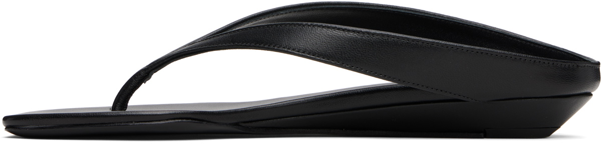 Loulou de Saison Black Coda Nappa Leather Sandals