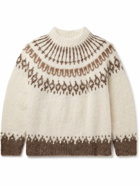 BODE - Branch Yoke Intarsia-Knit Alpaca-Blend Sweater - Neutrals