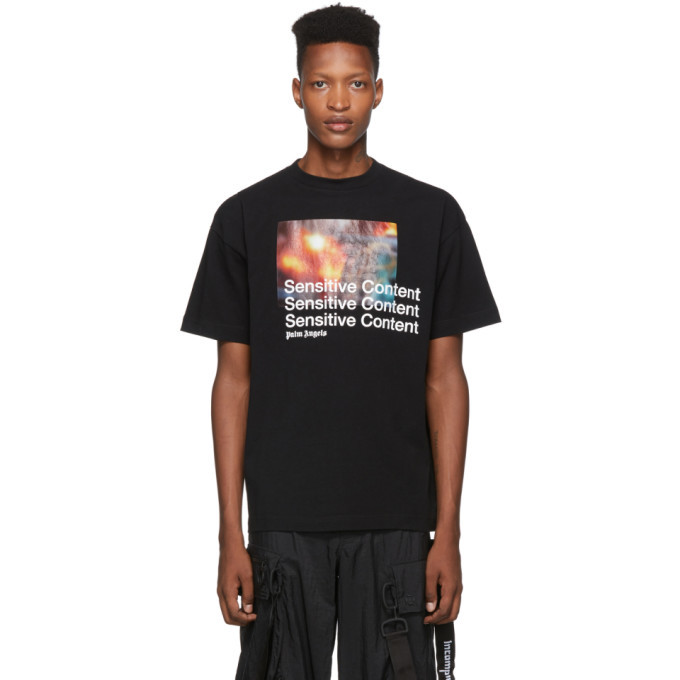 Photo: Palm Angels Black Sensitive Content T-Shirt