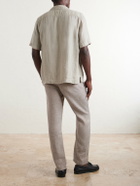 Frescobol Carioca - Angelo Camp-Collar Linen Shirt - Green