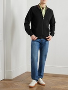 Paul Smith - Striped Cotton-Jersey Zip-Up Sweatshirt - Black