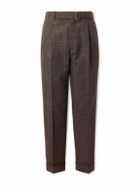 Officine Générale - Hugo Straight-Leg Belted Wool Suit Trousers - Brown