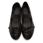 Marni Black Croc Ballerina Loafers