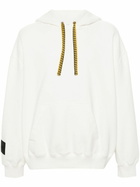 Lanvin White Logo-Embroidered Cotton Hoodie