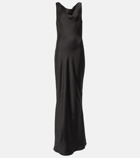 Norma Kamali Maria crêpe satin maxi dress