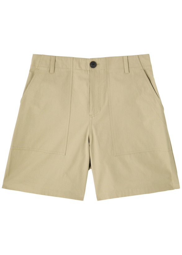 Photo: Frame Patch Traveler Cotton Shorts Beige