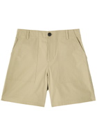 Frame Patch Traveler Cotton Shorts Beige