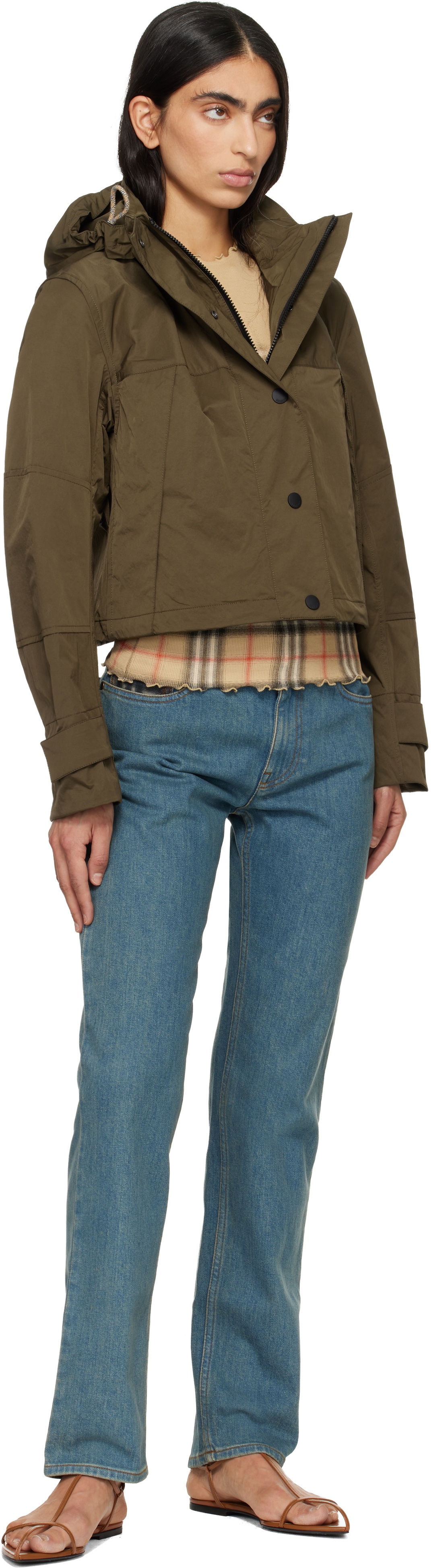 Burberry Khaki Nylon Jacket