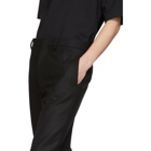 Lemaire Black Wool Felt Trousers