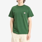 Randy's Garments Men's Logo Pocket T-Shirt in Dark Green