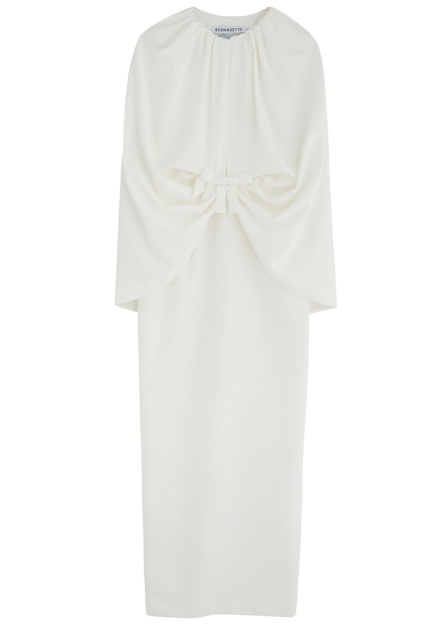 Bernadette Gislene Cape-effect Jersey Maxi Dress Ivory
