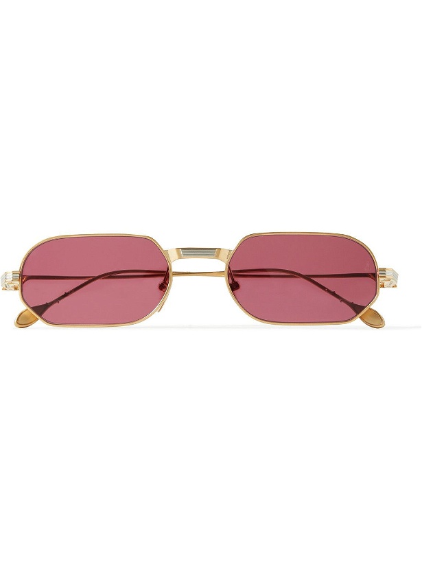 Photo: Jacques Marie Mage - Enfants Riches Déprimés The Sidewalk Doctor Rectangular-Frame Gold- and Silver-Tone Sunglasses