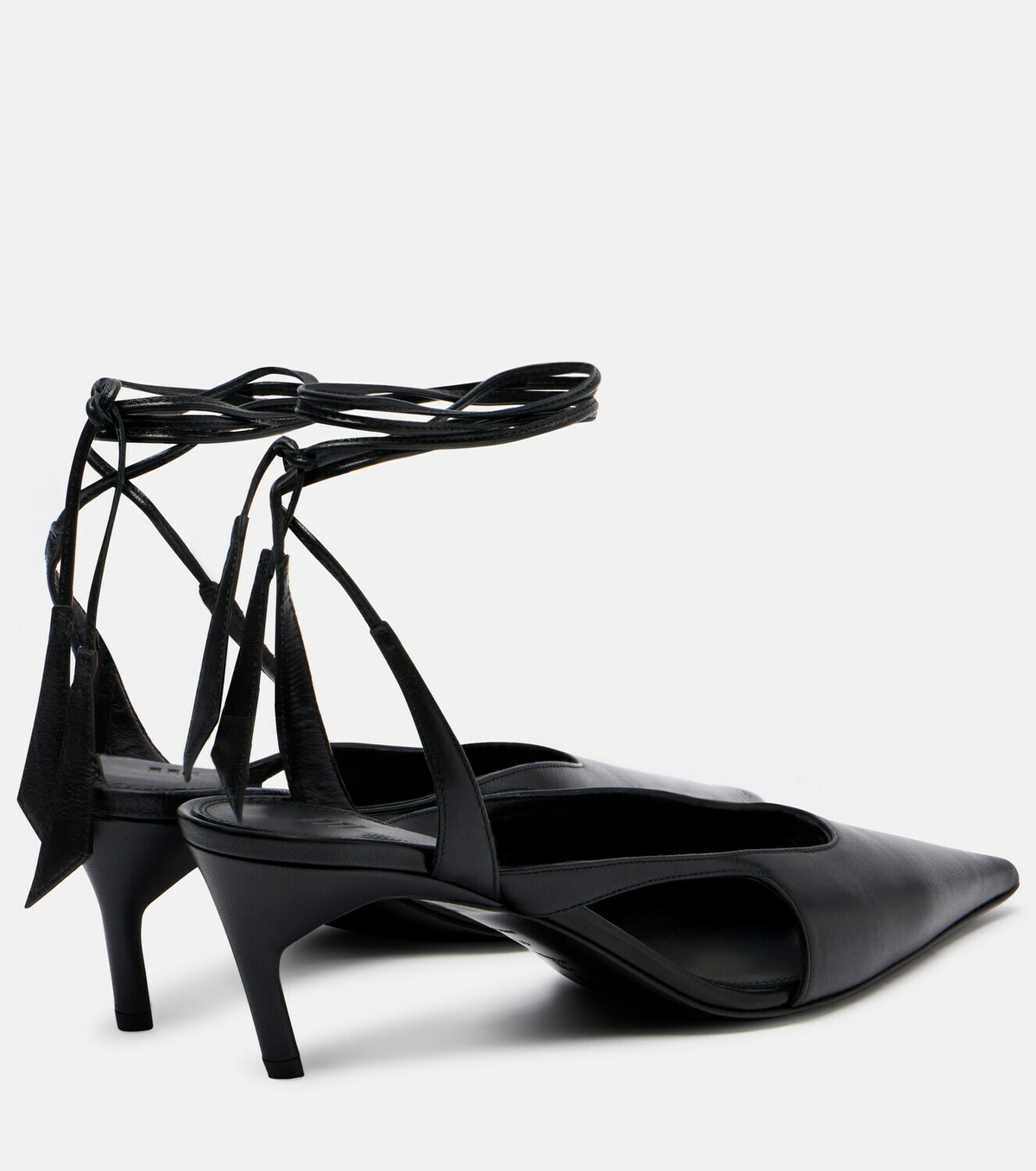 The Attico Diane 55 leather slingback pumps