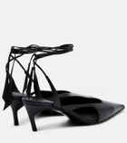The Attico Diane 55 leather slingback pumps