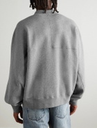 AGOLDE - Idris Cotton-Jersey Half-Zip Sweatshirt - Gray