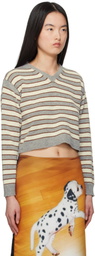 Ashley Williams Gray & Off-White Molly Knit Sweater