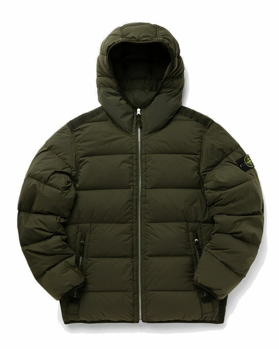 Photo: Stone Island Real Down Jacket Seamless Tunnel Nylon Down   Tc, Garment Dyed Green - Mens - Down & Puffer Jackets