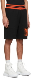 Moschino Black & Orange Varsity Teddy Shorts