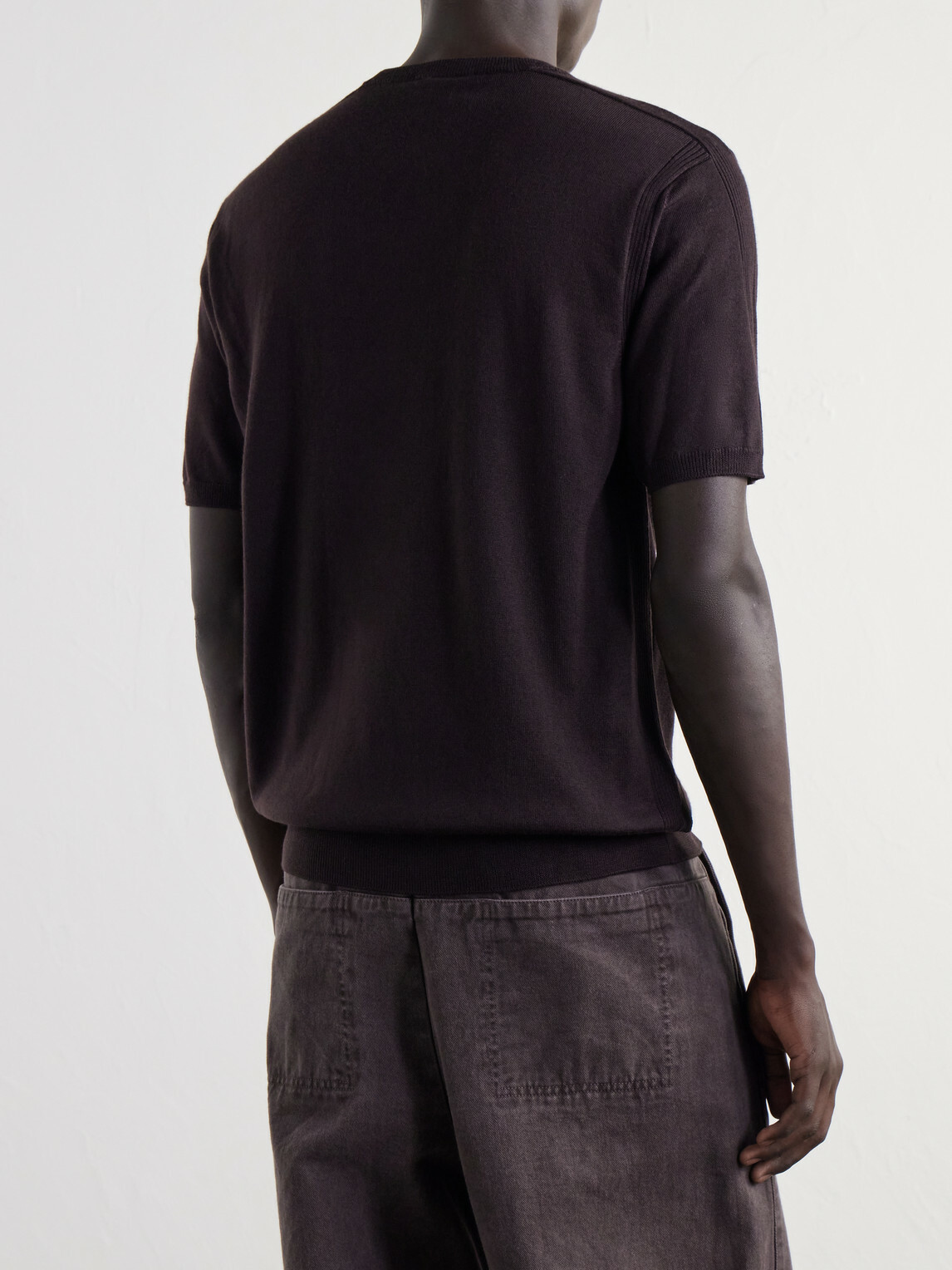 Mr P. - Merino Wool T-Shirt - Brown