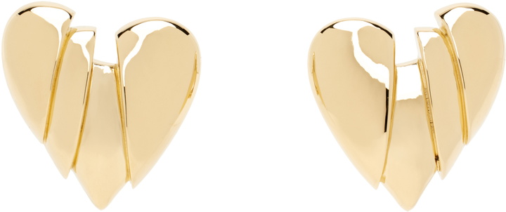Photo: Amina Muaddi Gold Heartbreaker Earrings