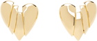 Amina Muaddi Gold Heartbreaker Earrings