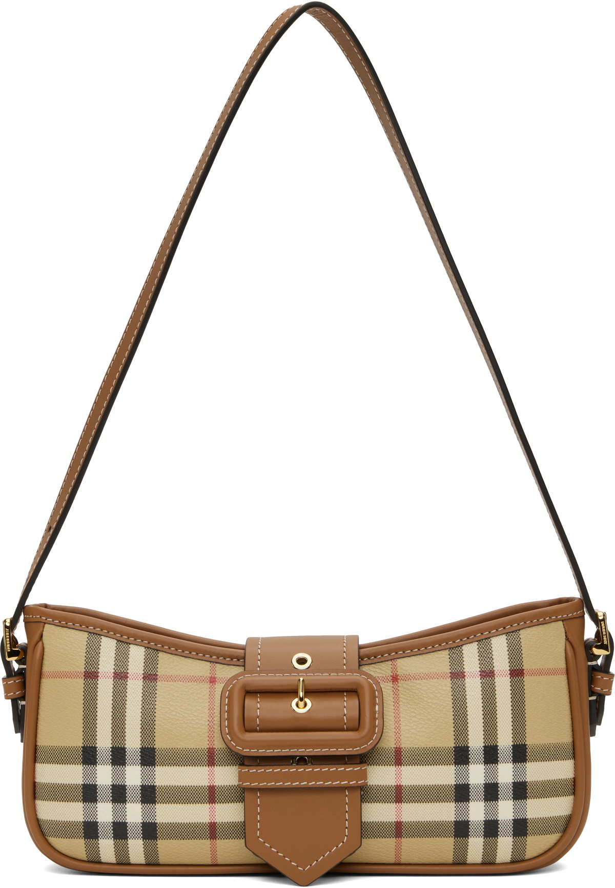 Burberry Beige Check Sling Bag Burberry display picture 3