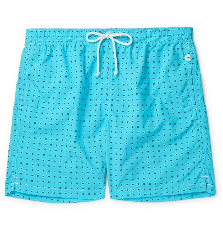 Photo: Anderson & Sheppard - Printed Swim Shorts - Blue