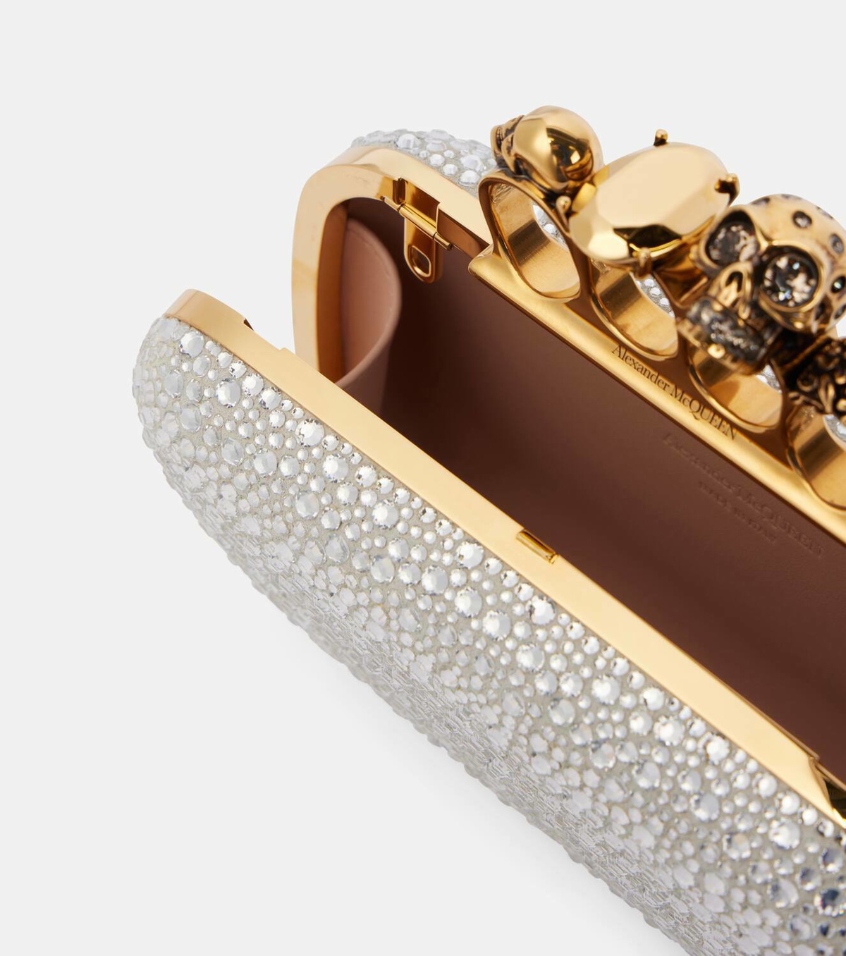 Alexander McQueen Skull Knuckle embellished clutch
