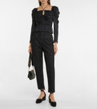 Ulla Johnson Mirelle ruched satin halterneck top