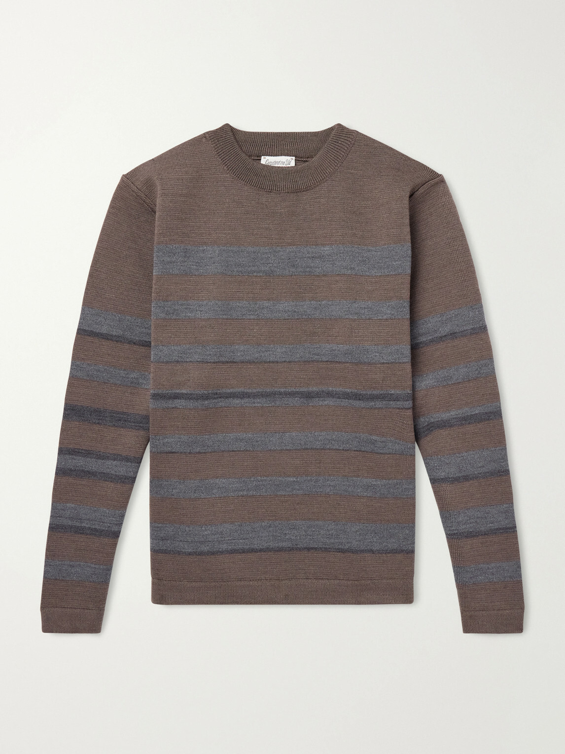 S.N.S. Herning - Given Striped Wool Sweater - Brown