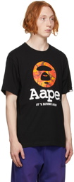AAPE by A Bathing Ape Black Camouflage Logo T-Shirt