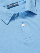 FRESCOBOL CARIOCA - Constantino Slim-Fit Cotton and Linen-Blend Jersey Polo Shirt - Blue