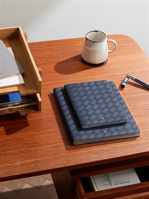 Photo: Montblanc - Striped Textured-Leather Notebook