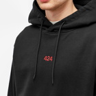 424 Men's Logo Hoody in Black