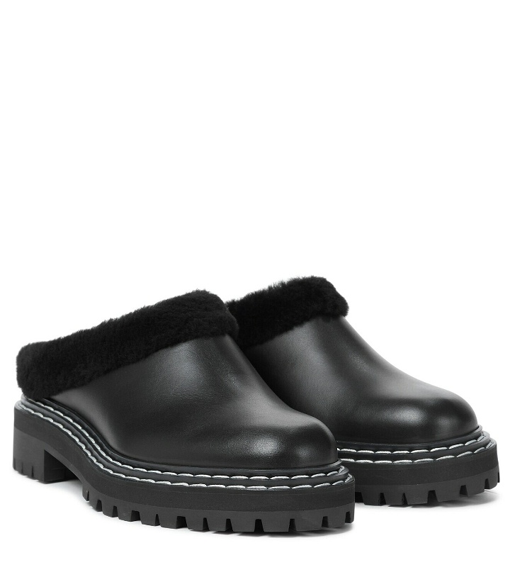 Photo: Proenza Schouler Shearling-lined leather slippers