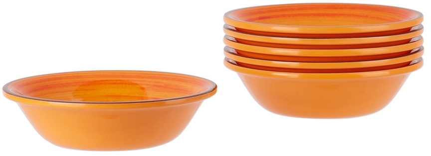 Mario Luca Giusti Orange Saint Tropez Bowl Set, 6 pcs