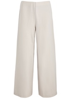Eileen Fisher Wide-leg Wool Trousers Off White