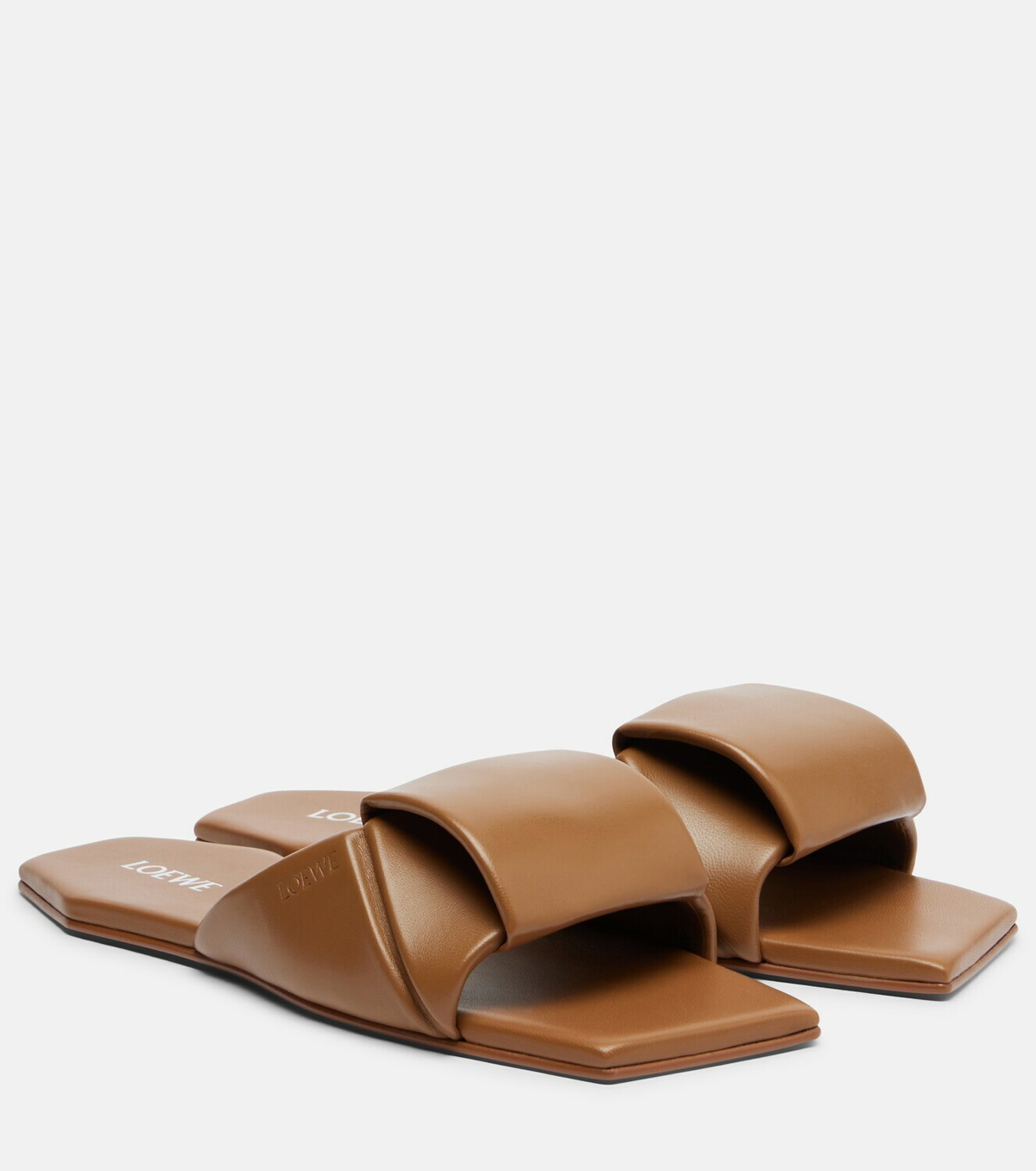 Loewe Origami leather slides