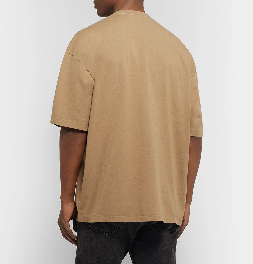 Logo Cotton Jersey T Shirt in Beige - Balenciaga