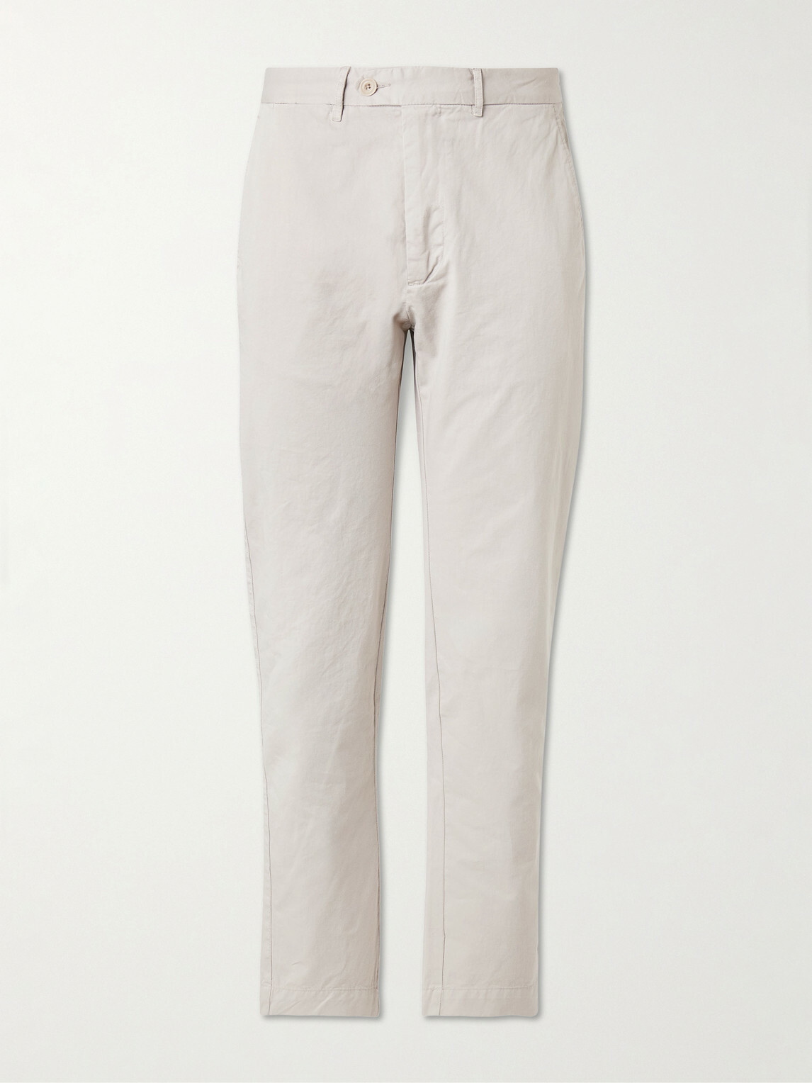 Hartford - Taylor Straight-Leg Cotton-Gabardine Trousers - Neutrals