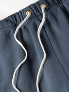 Les Tien - Yacht Straight-Leg Appliquéd Cotton-Jersey Sweatpants - Blue
