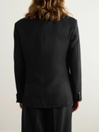 SECOND / LAYER - Double-Breasted Wool-Twill Blazer - Black