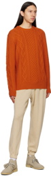 Ghiaia Cashmere Orange Pescatore Sweater