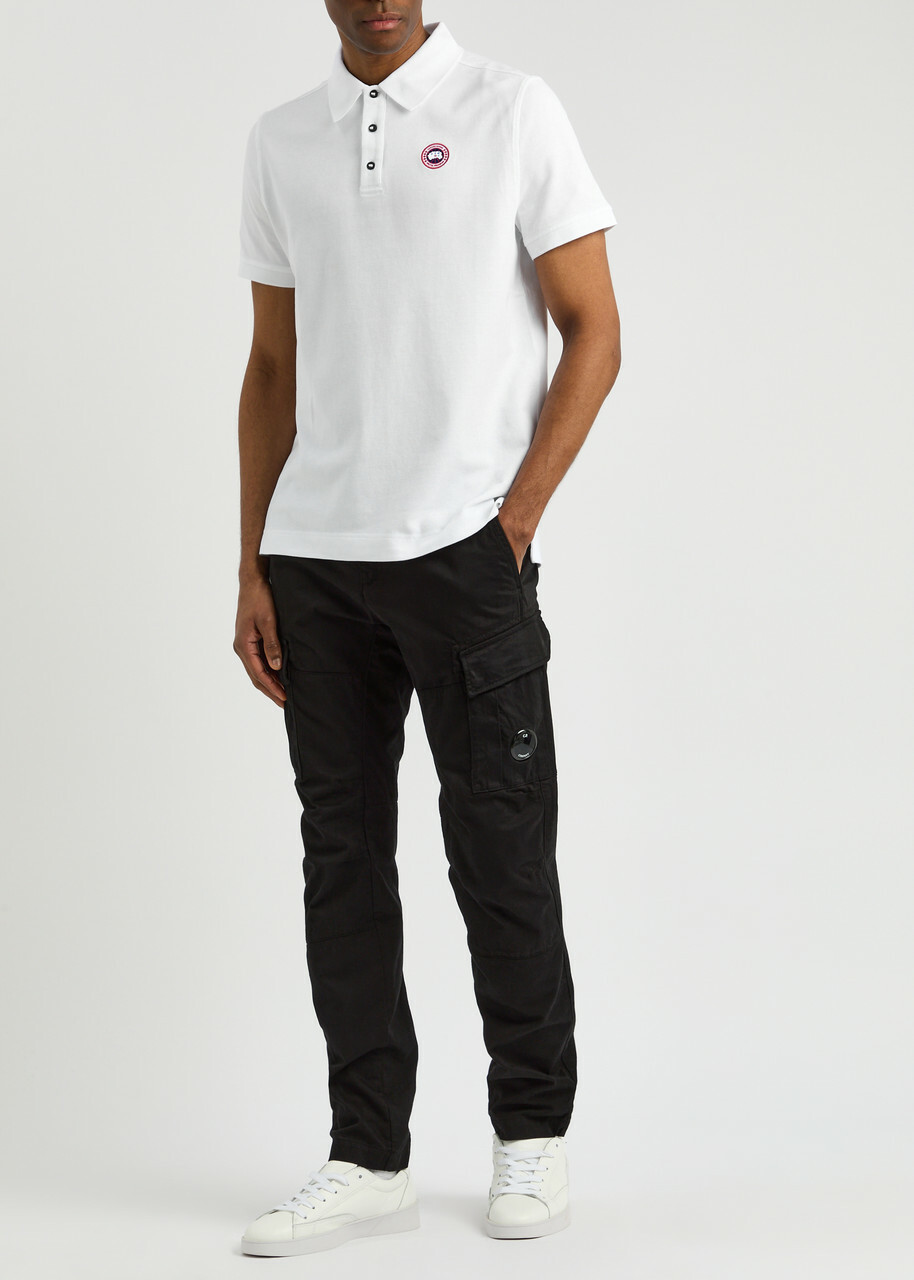 Canada Goose Beckley Logo Piqué Cotton Polo Shirt White