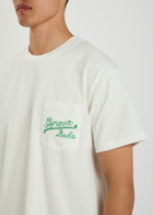 Bode Geneva Beaded Cotton T-shirt Cream